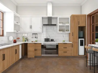 Modren Kitchen Low-poly 3D model