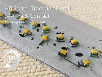 H0 Scale - Trackside Detail - German S44 Track Contact 3D print model