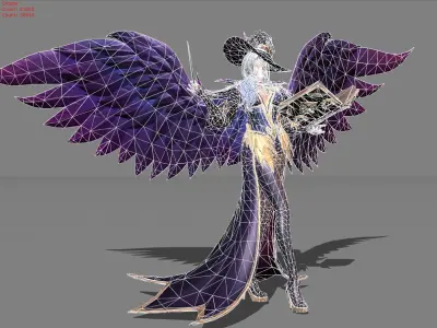 Alice Wizardy Teacher Low-poly 3D model