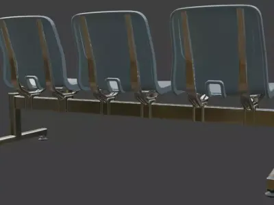 Hospital Bench 3d Model 3D model