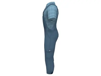 Farmer Suit Low-poly 3D model