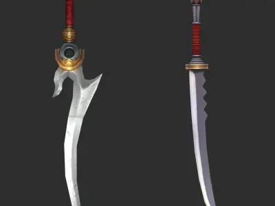 Fantasy Sword Collection Low-poly 3D model