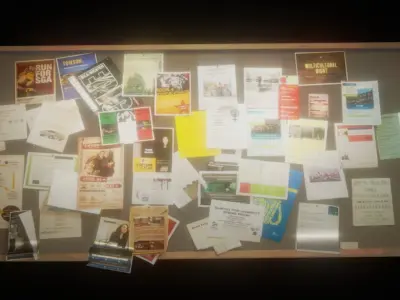 Flyer Bulletin Board 3D model