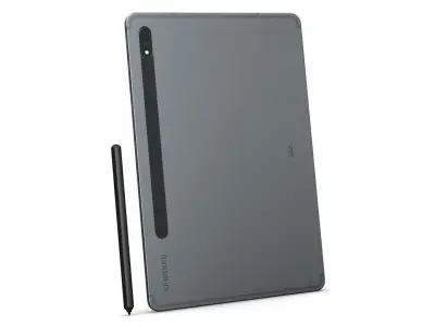 Samsung Galaxy Tab S8 All Color with S-Pen Low-poly 3D model