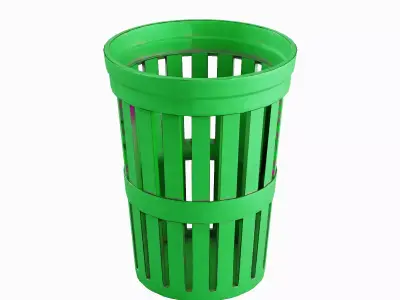 Street Trash Can 04 Low-poly 3D model