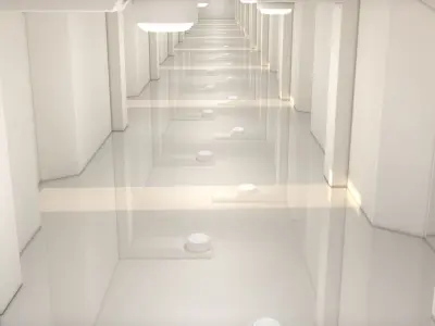 Sci Fi Tunnel 3D model 34