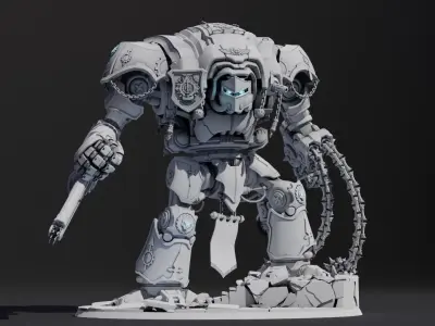 Imperial Knight close combat variant 3D print model