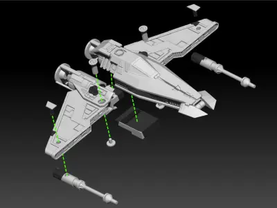 Liberator Starfighter 3D print model