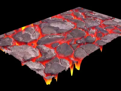 Lava Rock Area 3D model