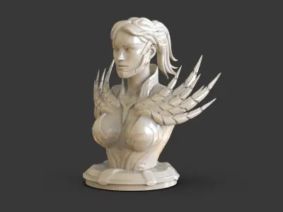 Fiction Woman Bust 3D print model