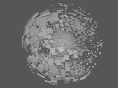 Abstract Destroyed Sphere 3D model