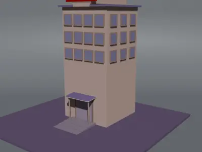 HOSPITAL Free low-poly 3D model
