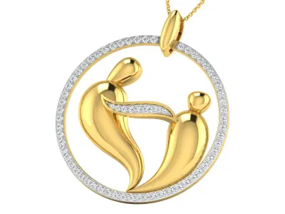 Pendant Earring Set 3dm STL OBJ FBX Render Details 3D print model get