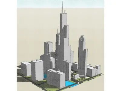 Chicago Illinois Willis Tower 3D model