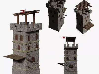 Build - Atalaya Serie SilentObsidianRise N1 WatchTower  3D model