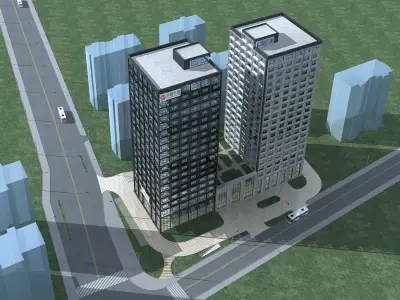 Office Building 3D model 489