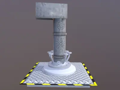 Sci-fi Vessel Low-poly 3D model