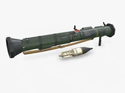 Anti Tank Rocket Launcher Collection Low-poly PBR 3D Model Pack
