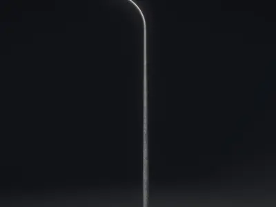 Sci-Fi Street Light 14 version 13 6m with pole 1 Low-poly 3D model