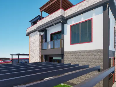 Villa Exterior And Interior 3D model