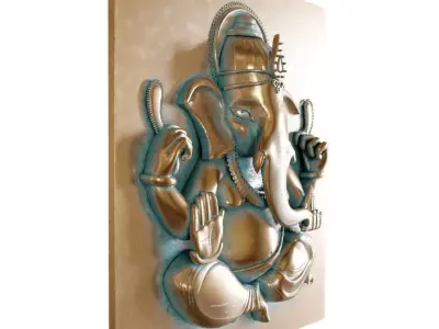 Ganesha Copper Patina Low-poly 3D model