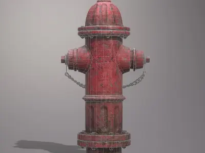 Fire Hydrant  Low-poly 3D model