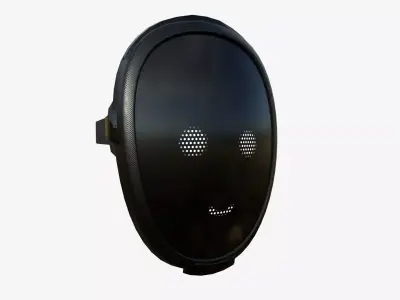 LED Screen Mask - A11 Robot Face - Character Design Low-poly 3D model