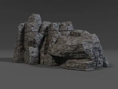 Cliff Rock 010 Low-poly 3D model