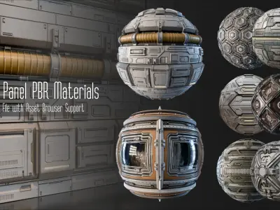 SciFi Panel PBR Materials Vol 01 Texture