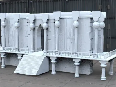 Temple Front 3D model