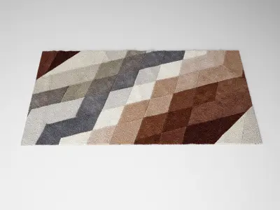 French Carpet - Rug Low-poly 3D model