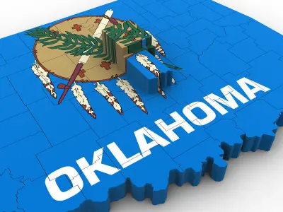 Oklahoma Political Map 3D model