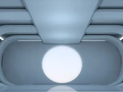 Sci Fi Room Low-poly 3D model 13