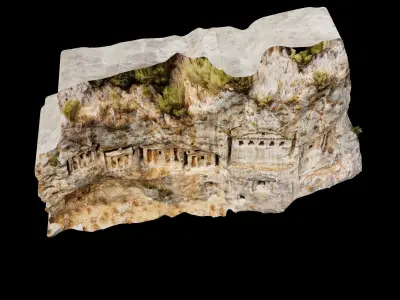 Lycian King Tombs Dalyan Turkey Printable STL 3D Model 3D print model