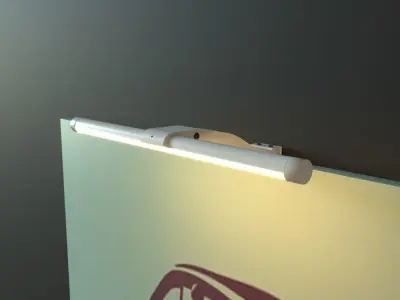 Picture wall withlighting 3D model