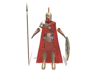 Roman Soldier Full Uniform Low-poly 3D model