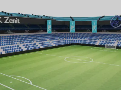 FK Zenit Football Stadium Low-poly 3D model