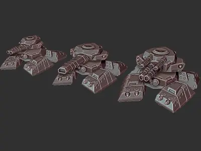 Sci fi Hover Robot Tank 3D printable model  3D print model