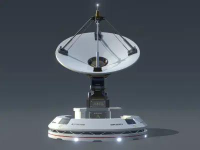 Satellite Dish Low-poly 3D model