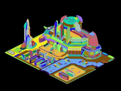 Space - City State - Dock 04 3D model