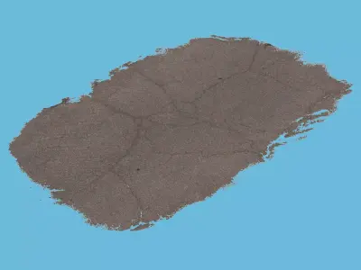 Cracked Pavement 3D model