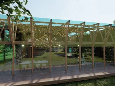 MODERN WOODEN HOUSE 3D model