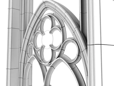 Lanceolate window 3D model