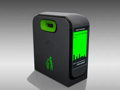 Renew Smart Trash Can Low-poly 3D model