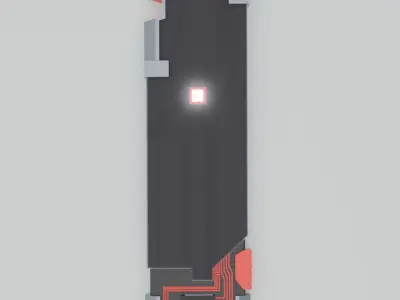 Cyberpunk Biochip 3D Model Free low-poly 3D model