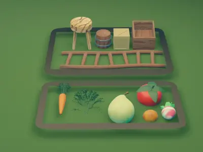 Low Poly and High Poly Houses Pack - 3D model Low-poly 3D model