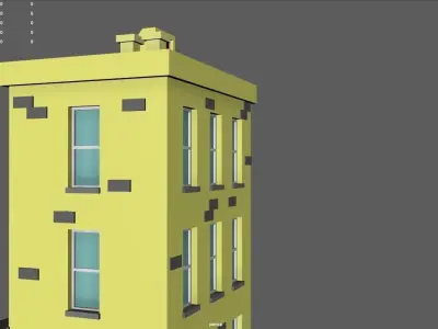 Cartoon house 3D model