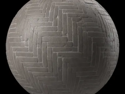 Pavement Materials 107- Concrete Paving - Sbsar Pbr 4k Seamless Texture