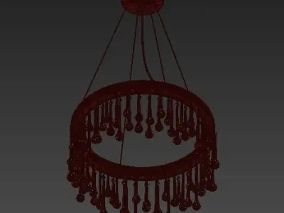 luxor gold designers fountain chandeliers 3D model