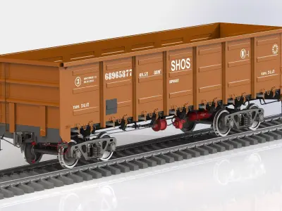 Railway Carriage 12-132 Model 3D model